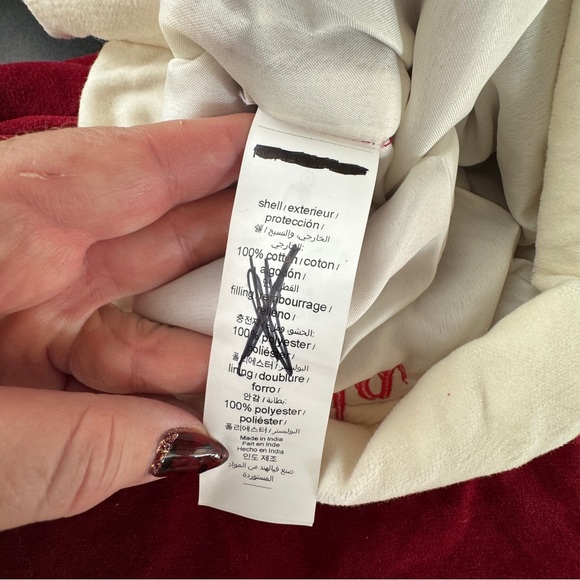 Pottery Barn Red Velvet X-Large Holiday Christmas Stocking Monogrammed Isabella - Picture 5 of 7